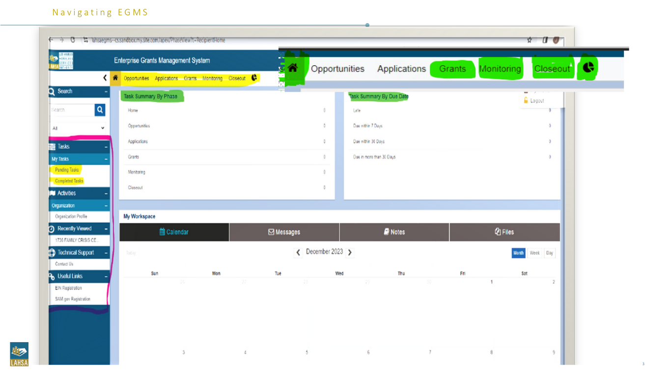 Enterprise Grants Management System project artifact 1